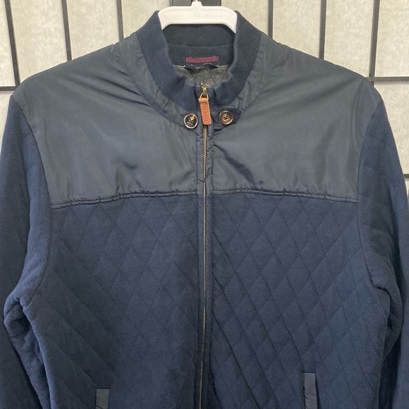 Ted Baker Quilted Jacket - Navy Blue - Picture 2 of 11
